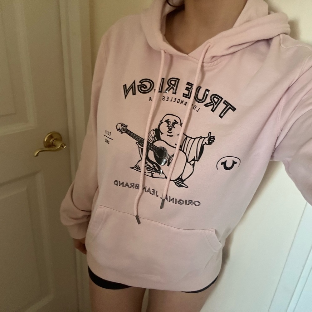Baby pink S true religion hoodie